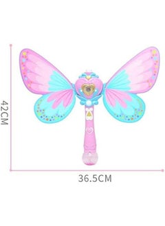 EASY FUTURE EASY FUTURE Bubble Gun The New Fairy Magic Bubble Wand Fully Automatic Music Light Bubble Machine Electric Blowing Bubble Gun Child Toy color pink  - Image 4