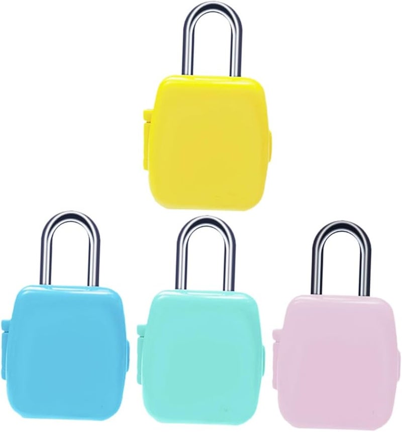 Healifty 4 Pack Wear Resistant Metal Combination Locks for Luggage Suitcase Mailbox Cabinet Gate Security Rustproof Random Color - Image 1