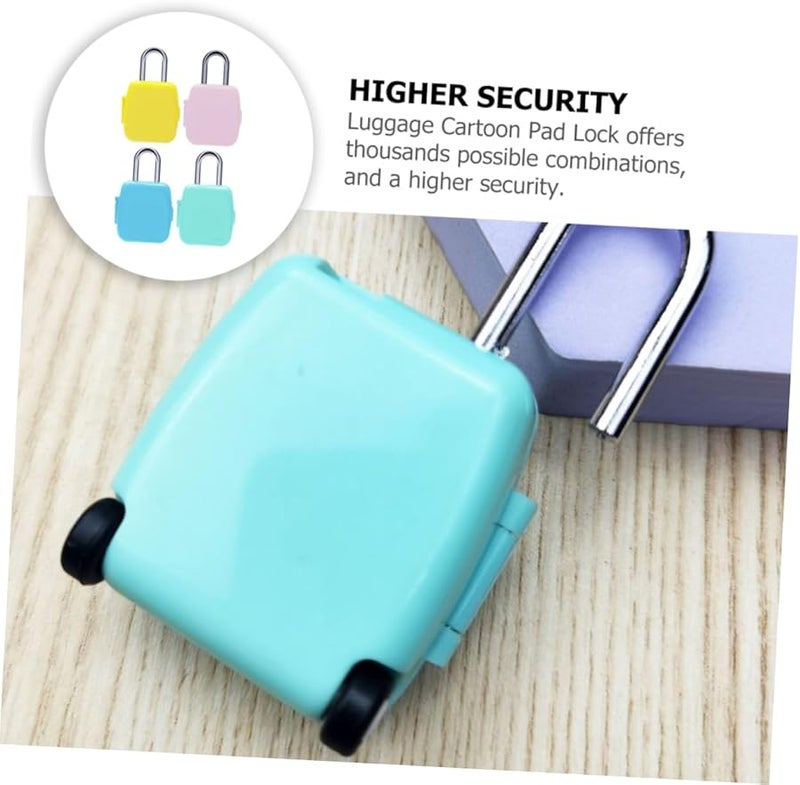 Healifty 4 Pack Wear Resistant Metal Combination Locks for Luggage Suitcase Mailbox Cabinet Gate Security Rustproof Random Color - Image 4
