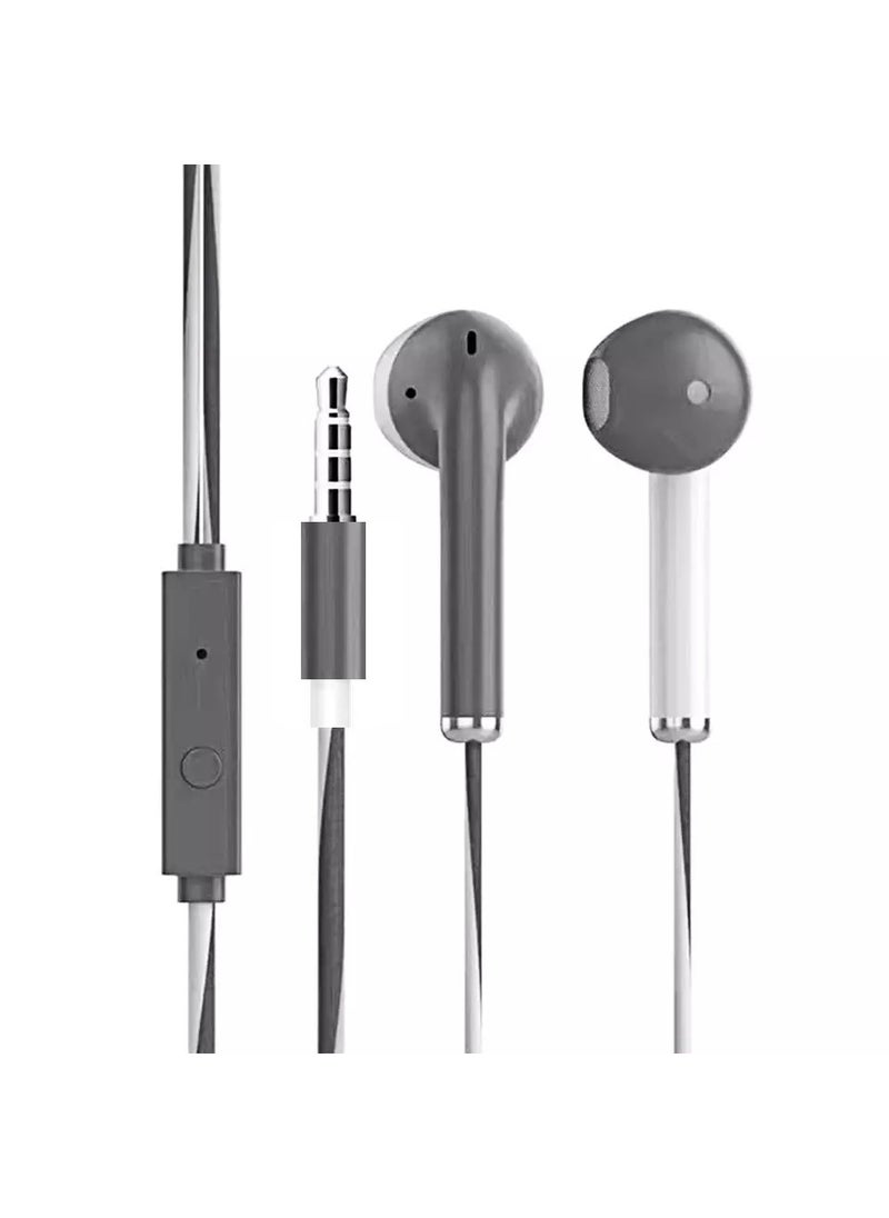 Macaron Color Earbuds K-Song Inline Control Grey Bagging [Dual Channel]]
