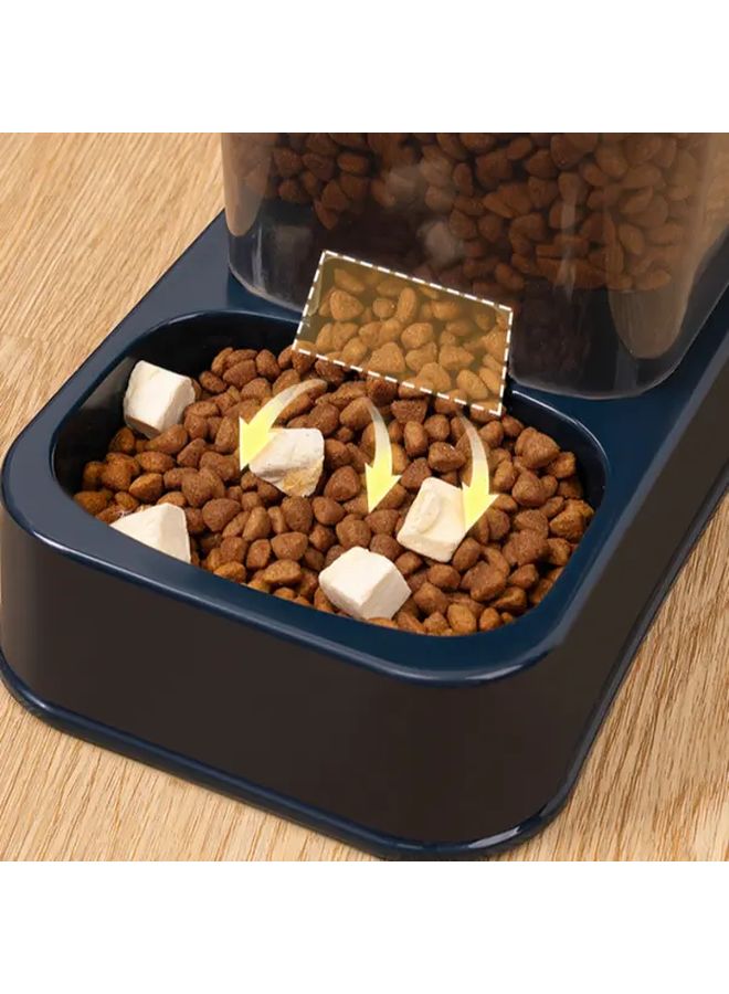مجموعة وعاء حيوان أليف رمادي من قطعتين، حاويات طعام وماء للقطط والكلاب - Image 4