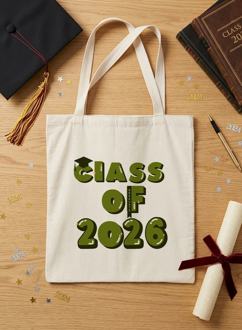 LOWHA Polyester Shoulder Tote Bag for 2026 Graduation Celebration
