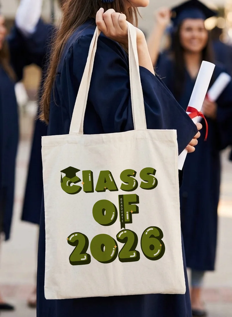 LOWHA Polyester Shoulder Tote Bag for 2026 Graduation Celebration