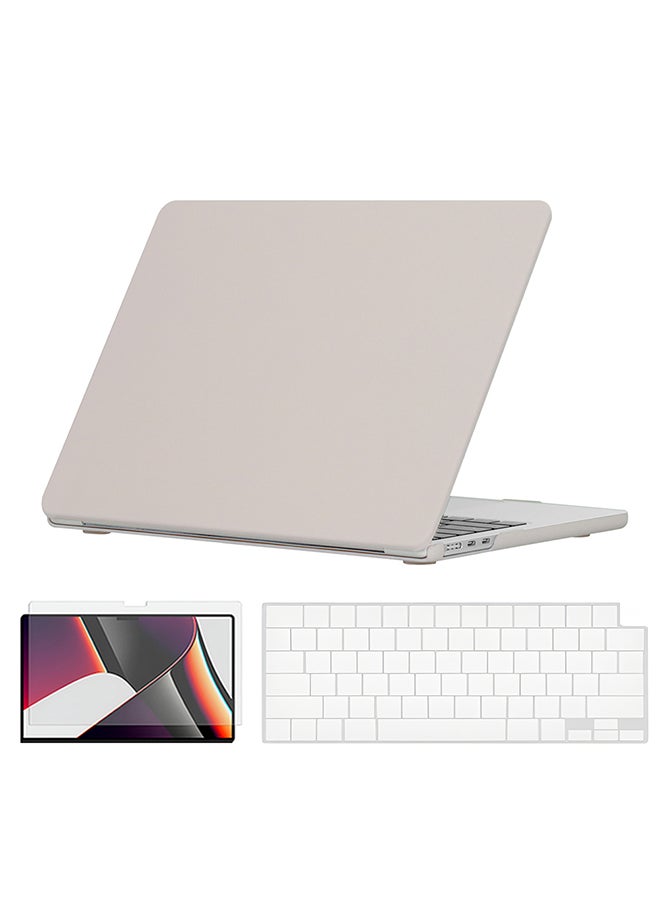 O Ozone Candy Case Compatible with MacBook Pro 16 inch (A2485)M1 (A2780)M2 (A2991)M3 (A3403,A3186)M4 2021-2024 Case+Keyboard Cover+Protector,Rock Grey