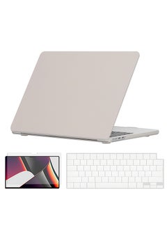 O Ozone Candy Case Compatible with MacBook Pro 16 inch (A2485)M1 (A2780)M2 (A2991)M3 (A3403,A3186)M4 2021-2024 Case+Keyboard Cover+Protector,Rock Grey  - Image 1