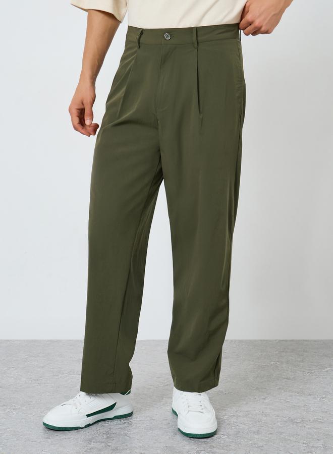 Styli Men Relaxed Fit Solid Pants - Image 1