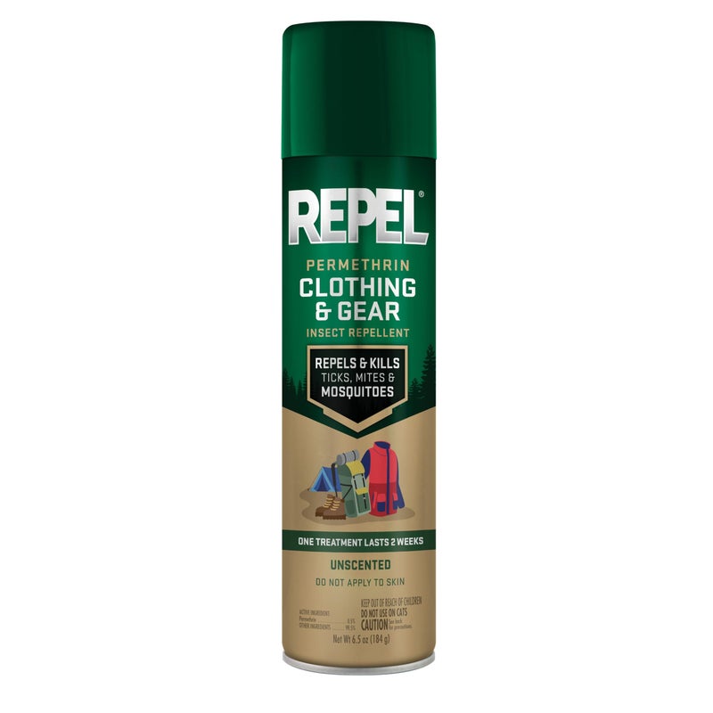Repel Permethrin Clothing & Gear Insect Repellent, Use on Outdoor Gear, Tents and Sleeping Bags, Repels Mosquitoes, Ticks, Mites, (Aerosol Spray) 6.5 fl Ounce - Image 1