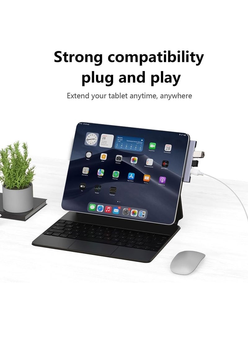 X-level USB C Hub for Laptop,Portable USB C Splitter Multiport Adapter with Type-C Charging Port and USB 3.0 Port for MacBook Pro/Air,Surface Pro,Keyboard,Flash Drive (USB C Hub with Charging Port)  - Image 4
