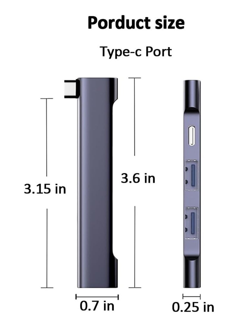 X-level USB C Hub for Laptop,Portable USB C Splitter Multiport Adapter with Type-C Charging Port and USB 3.0 Port for MacBook Pro/Air,Surface Pro,Keyboard,Flash Drive (USB C Hub with Charging Port)  - Image 5