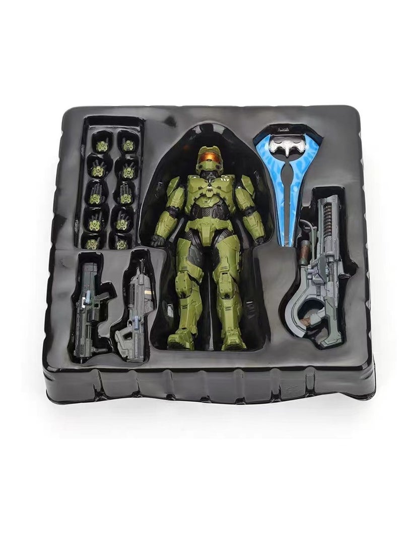Master Chief Movable Figure Doll Young Master Thousand Value Training Halo 5 Master Chief Halo Unlimited 1/12 Movable Model (18cm)  - Image 5