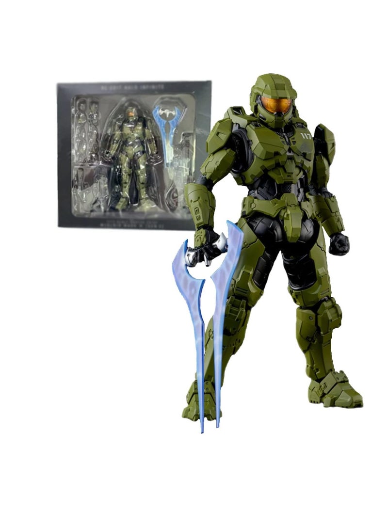 Master Chief Movable Figure Doll Young Master Thousand Value Training Halo 5 Master Chief Halo Unlimited 1/12 Movable Model (18cm)  - Image 2
