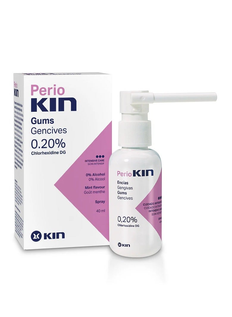 KIN Gum Gencives Intensive Care Mouth Spray with Mint Protect and Prevent Gingivitis 40ml