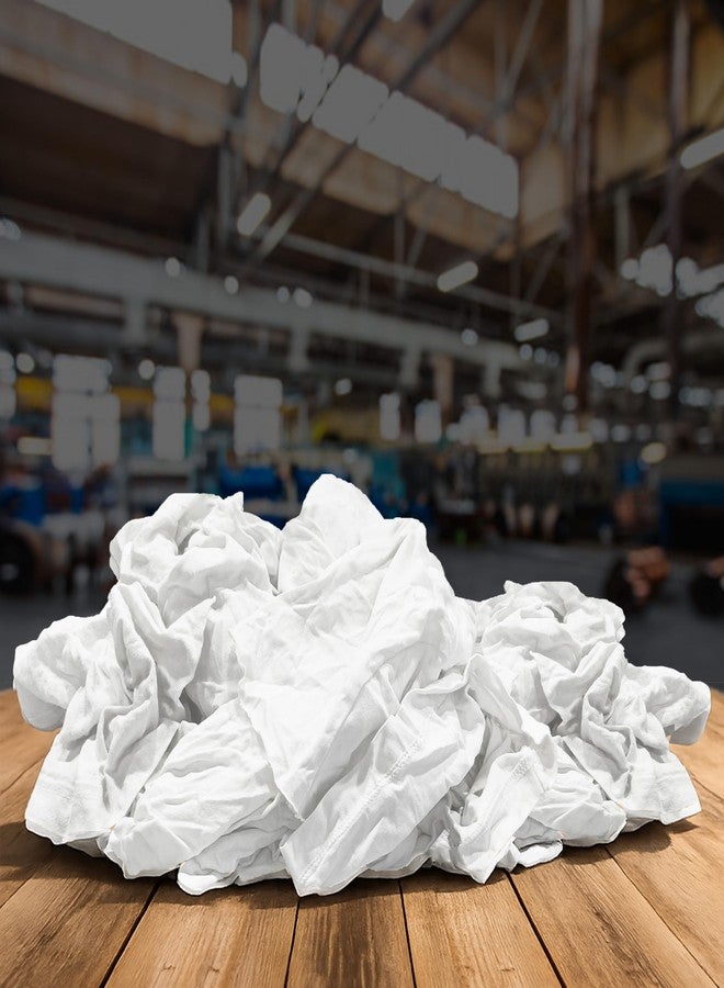 SupremePlus Recycled White T-Shirt Cleaning Rags (5 lbs. Compressed Box) – Shop Rags Bulk for Oil, Stain, Grease, Paint, and Auto Cleaning, Multipurpose White Cotton Rag - Image 3