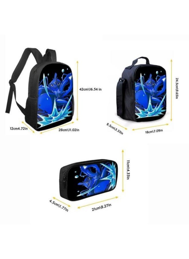 عام أحدث نموذج عالمي من الكرتون طباعة ثلاثة قطعة حقيبة مجموعة ( الطلاب ، الأطفال ، الأصدقاء ، نزهة ، تسلق الجبال ، الخ . ) - Image 3