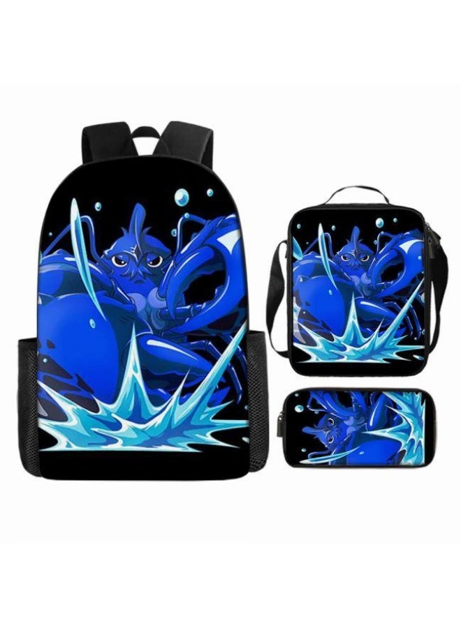 عام أحدث نموذج عالمي من الكرتون طباعة ثلاثة قطعة حقيبة مجموعة ( الطلاب ، الأطفال ، الأصدقاء ، نزهة ، تسلق الجبال ، الخ . ) - Image 2