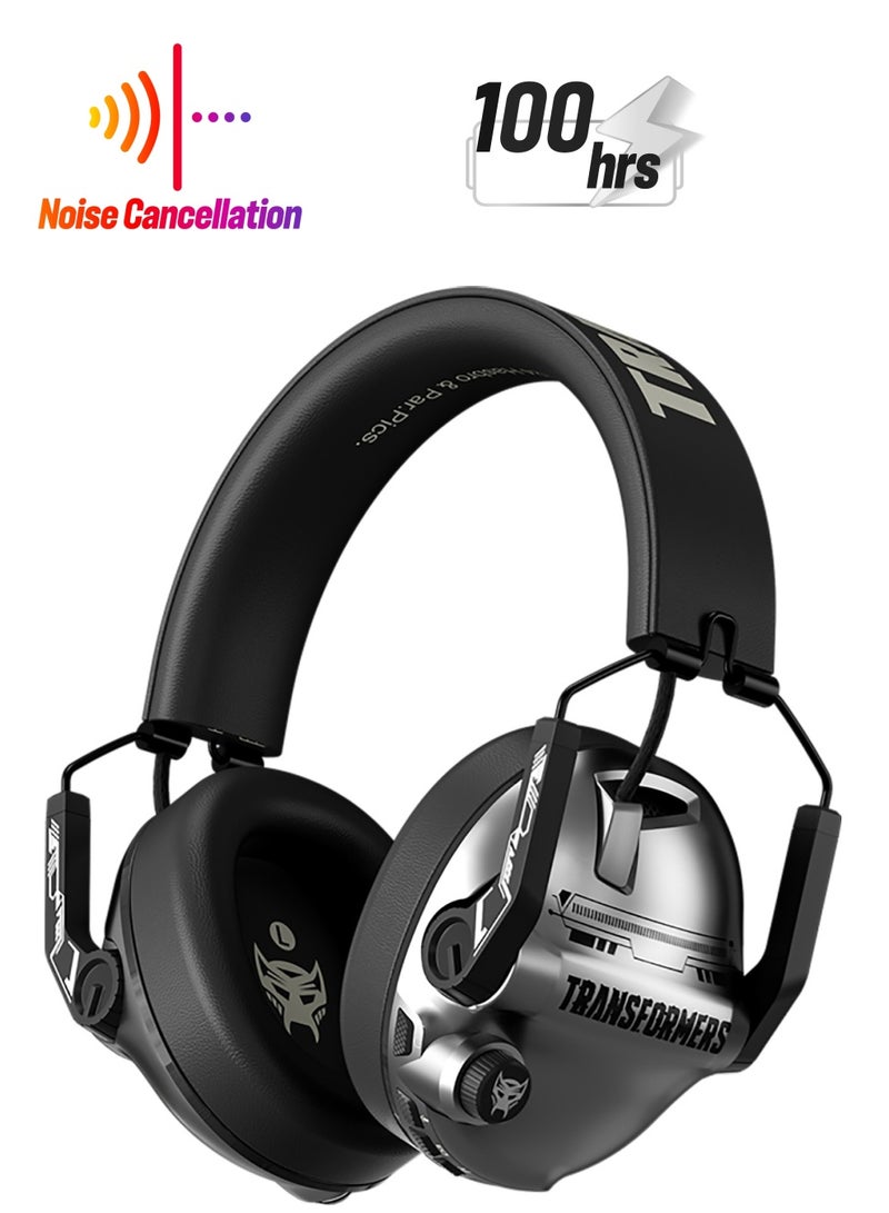 TRANSFORMERS TF-G03 Gaming Wireless Headphone – Foldable Design, Dual Mode, Long Battery Life, Noise-Cancelling Retractable Mic, for PC, PS5, Xbox, and Switch Compatible - Grey - Image 1