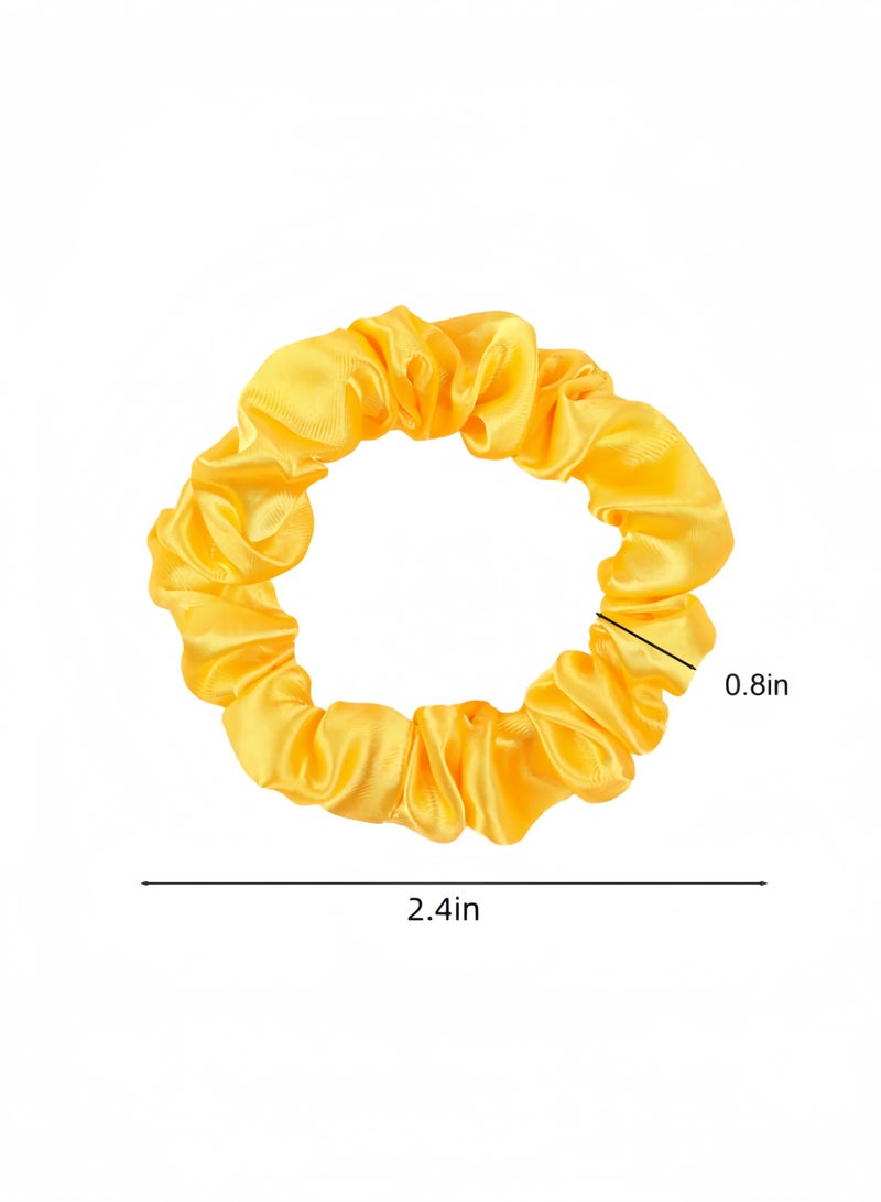 لغة ٢٠ قطعة من ربطات الشعر من الساتان والحرير – توك شعر صغيرة للنساء والفتيات، مطاطية لتثبيت ذيل الحصان للشعر الكثيف والمجعد - Image 2