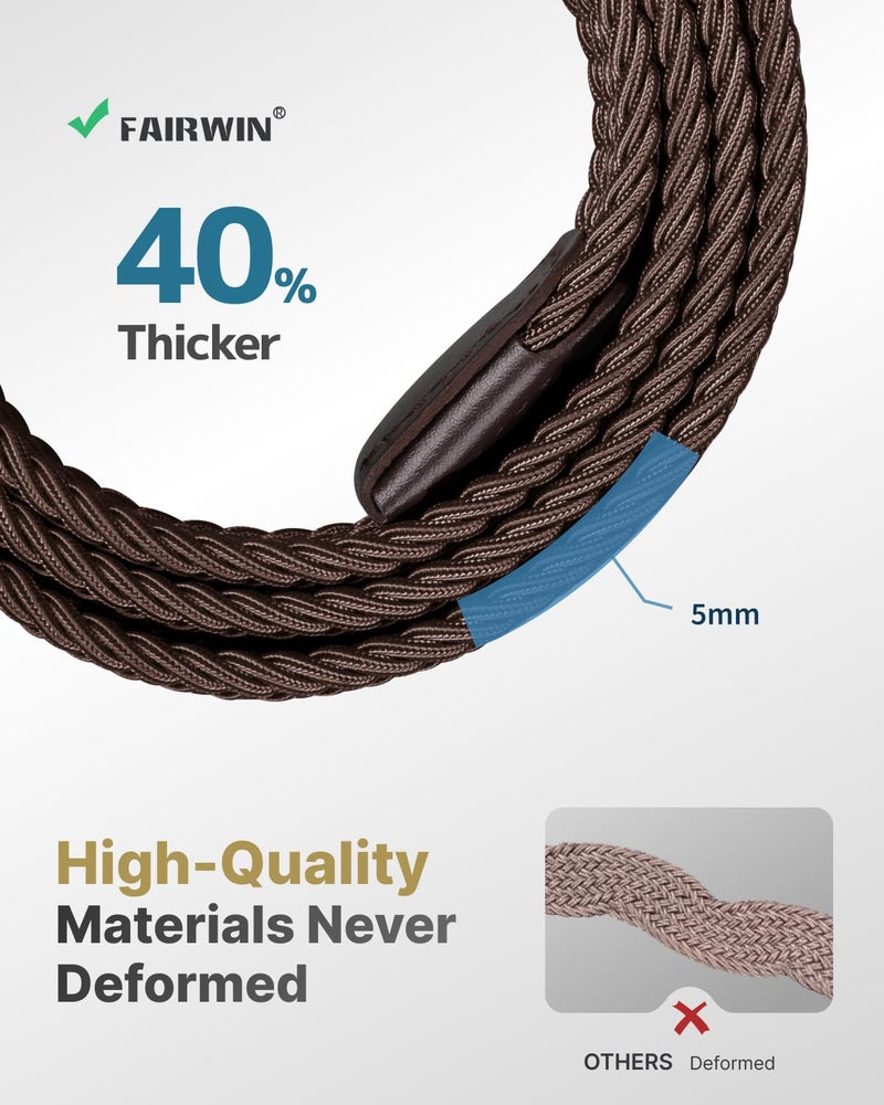 FAIRWIN Men's Golf Belt, Stretch Braided Elastic Woven Casual Jeans Belts 1 3/8" Nylon Web Work Belts for Men - Image 4