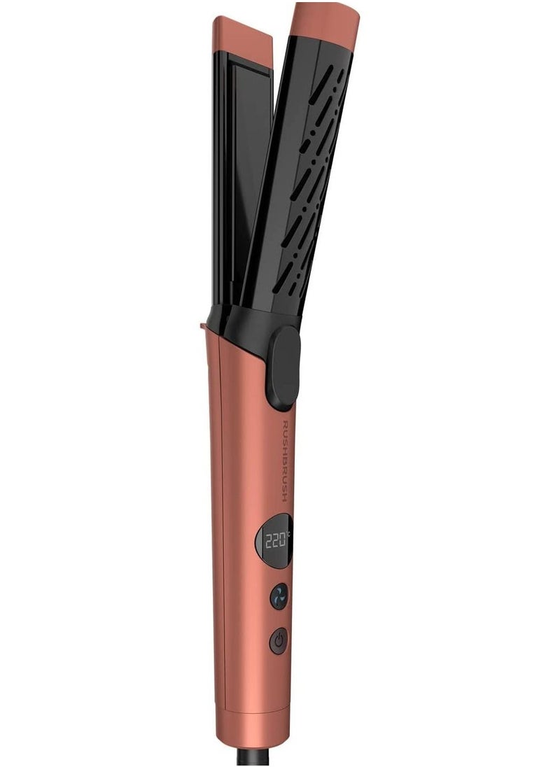 Rush Brush - C1 Cool Curler Titanium Plates 220C Cool 5 temperature settings - RB-C1Cool-Rose Gold - Image 1