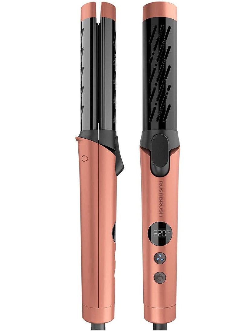 Rush Brush - C1 Cool Curler Titanium Plates 220C Cool 5 temperature settings - RB-C1Cool-Rose Gold - Image 1