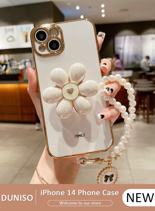 DUNISO iPhone 14 Phone Case 6.1" Full Body Protective Phone Cover Wrist Bracelet and Holder Anti-fall Phone Case Built-in Screen and Camera Protector for Apple 14 5G Phone Case - Image 1