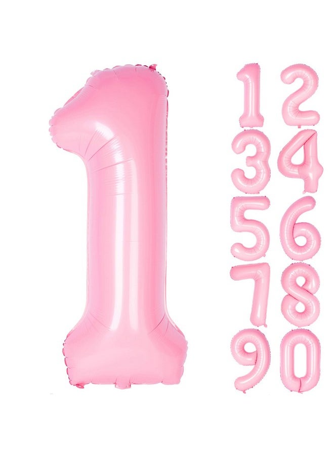 CHANGZHONG - 40 Inch Pink Numbers Birthday Party Decorations Helium Foil Mylar Number Balloon 1 - Image 1