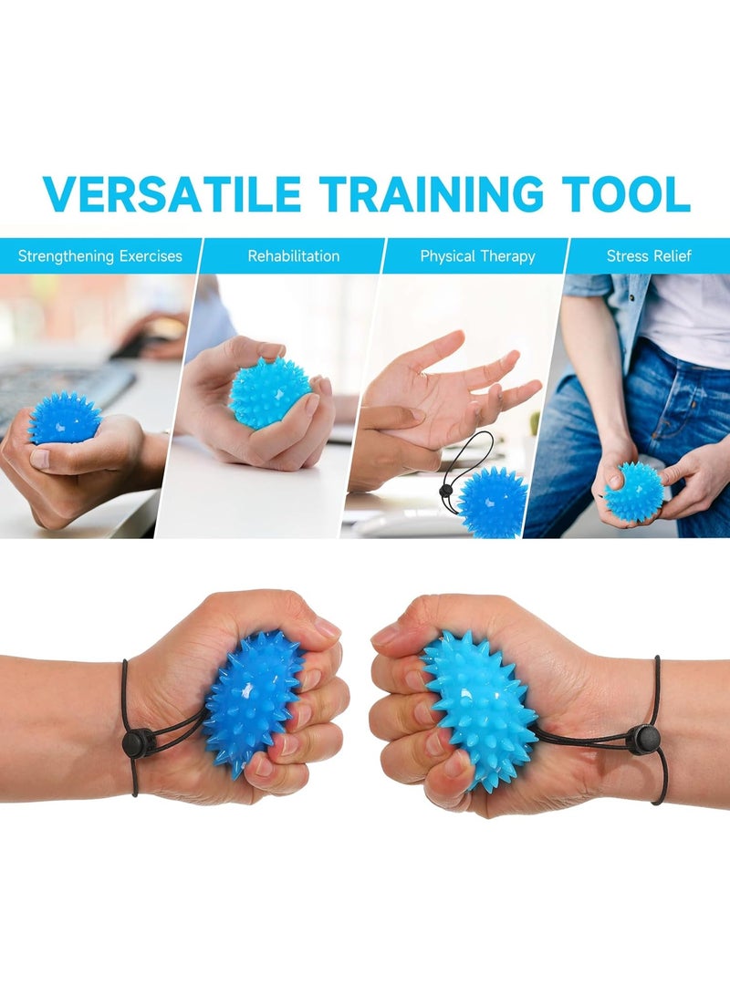 2-Piece Massage Ball - Squeeze Balls for Hand Therapy Set , Hand Exercise Ball for Physical Therapy, Elderly, Weak Hand, Arthritis, Stroke, Carpal Tunnel - Image 2