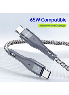 DUZZONA DUZZONA A2 PD 65W USB-C / Type-C to Type-C Fast Charging Data Cable, Length: 1m(Grey)  - Image 2