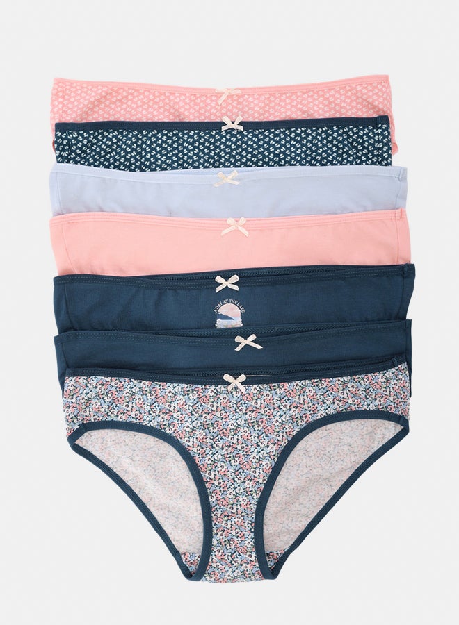 Carina Pack of 7 Colored Bikini Panties - Image 1
