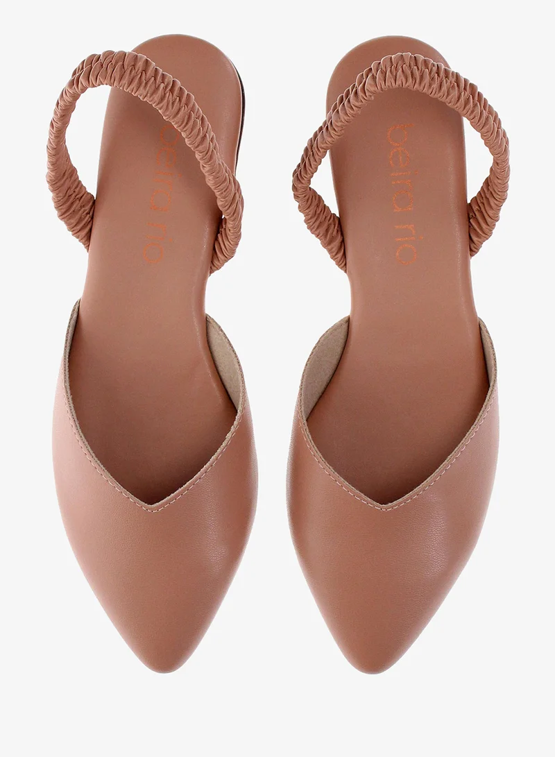 Beira Rio Beige Sandals with Back Strap for Women – Comfortable Slingback Sandals for Girls for Women | Best Price UAE