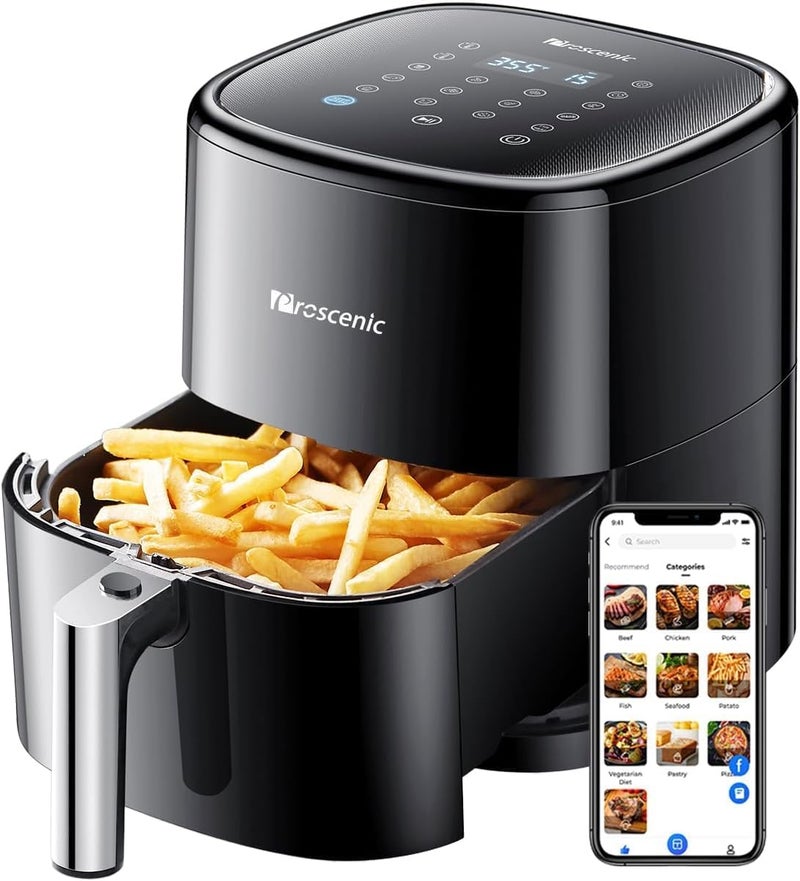 Proscenic T22 Air Fryer, Smart Air Fryer 5L with 13 Presets & Shake Reminder, LED Touch Screen, Compatible with APP & Alexa, 100+ Online Recipes, Low-Noise, Non-Stick Basket, 1500W - Image 1