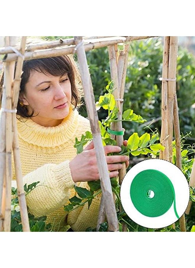 Goodern - 3 Pcs Plant Ties Garden Tape Reusable Nylon Plant Tie Strap 5M Self Adhesive Tape Adjustable Plant Supports For Effective Growing Tree Green Ties For Home Garden Sorting Accessories - Image 1