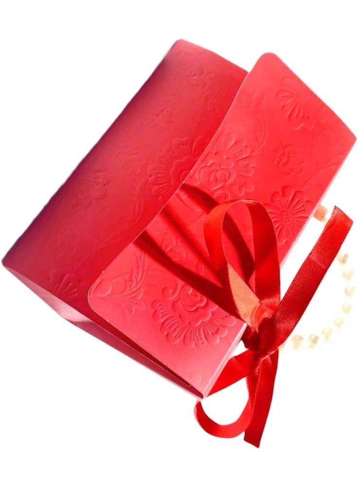 5-Piece Customizable Wedding Favor Gift Box- Red - Image 3