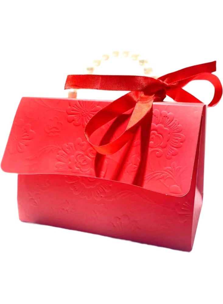 5-Piece Customizable Wedding Favor Gift Box- Red - Image 2