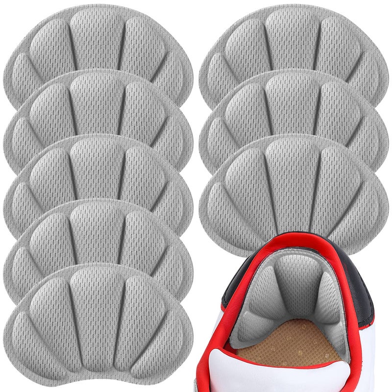 SUMBLIME Back of Heel Cushion Pads, Adhesive Heel Grips Inserts for Loose Shoes, Shoe Slip, Heel Pain and Blister, 8PCS-Gray - Image 1