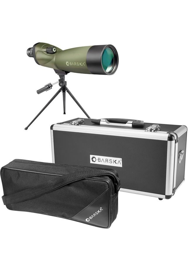 BARSKA Blackhawk 20-60x60 Waterproof Straight Spotting Scope w/Tripod, Soft Carry Case & Premium Hard Case - Image 3
