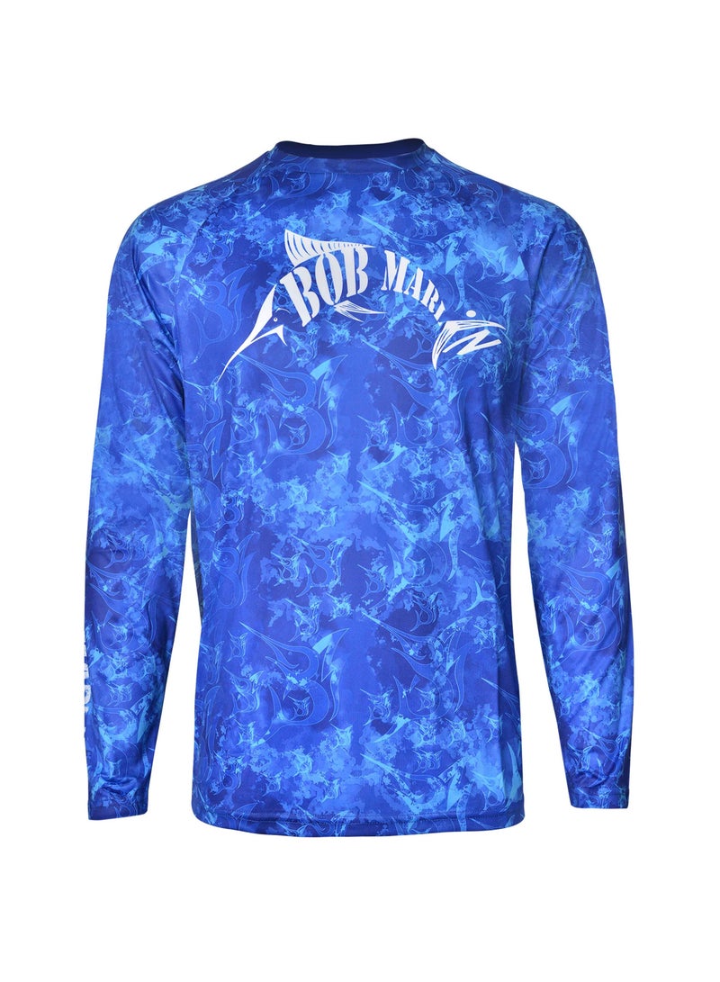 BOB MARLIN Marlin Performance Shirt Grander Blue-Medium - Image 1