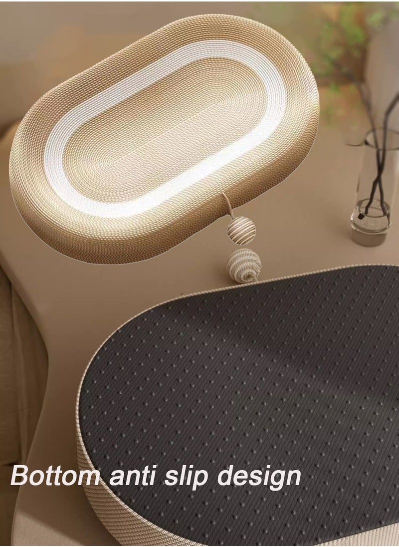 Kidle - Oval Cat Scratcher Cardboard Cat Bed Cat Claw Nest Cat House Cat Scratching Board Grinding Claws Cat Scratch Board for Cats Scratching Lounge Bed for Indoor - Image 1