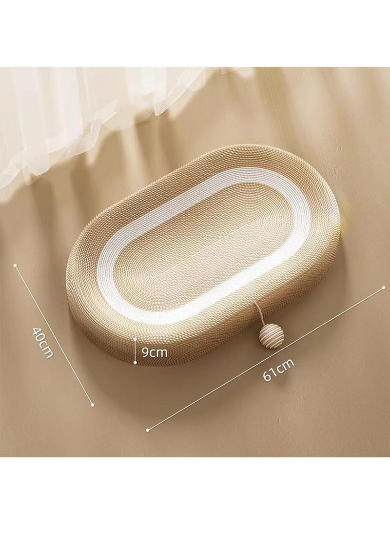 Kidle - Oval Cat Scratcher Cardboard Cat Bed Cat Claw Nest Cat House Cat Scratching Board Grinding Claws Cat Scratch Board for Cats Scratching Lounge Bed for Indoor - Image 1