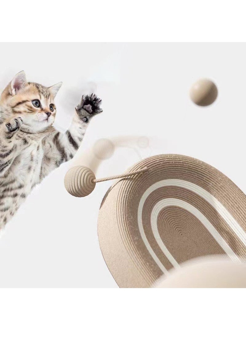 Kidle - Oval Cat Scratcher Cardboard Cat Bed Cat Claw Nest Cat House Cat Scratching Board Grinding Claws Cat Scratch Board for Cats Scratching Lounge Bed for Indoor - Image 1