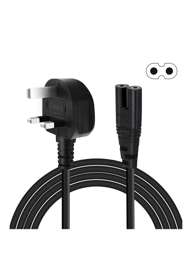 Cable 1.5M 2 Pin Mains Power Lead Figure 8 IEC C7 Cable For Samsung LG Sony Sharp LED TV PS4 PS3 and HP ENVY OfficeJet Canon Brother Dymo LabelWriter Printer - Image 2