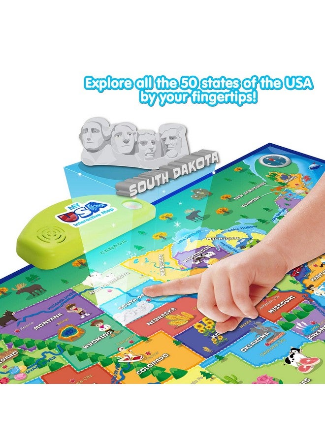 بست ليرنينج أفضل ملصق تعليمي تفاعلي لخريطتي الأمريكية - لعبة تعليمية ناطقة للأطفال من سن 5 إلى 12 عامًا - Image 5