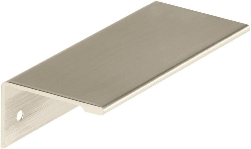 Amerock | Cabinet Pull | Satin Nickel | 3 inch (76 mm) Center to Center | Edge Pull | 1 Pack | Drawer Pull | Drawer Handle | Cabinet Hardware - Image 1