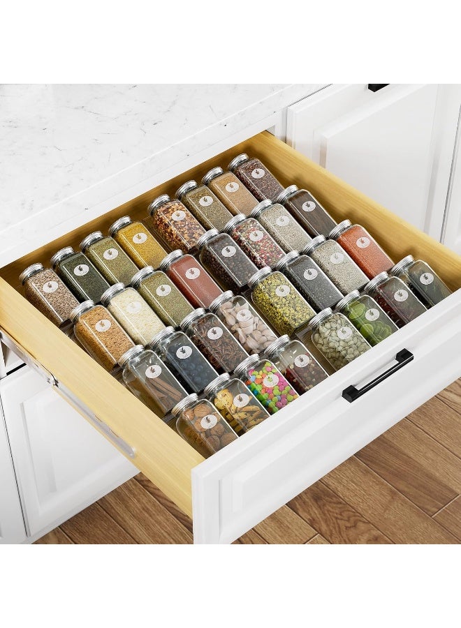 TPGP Clear Acrylic Spice Drawer Organizer, Acrylic Organizer Rack, Acrylic Spice Rack Tray for Drawer/Countertop, 4 Tier (Jars not included) (9" Wide) - Image 3