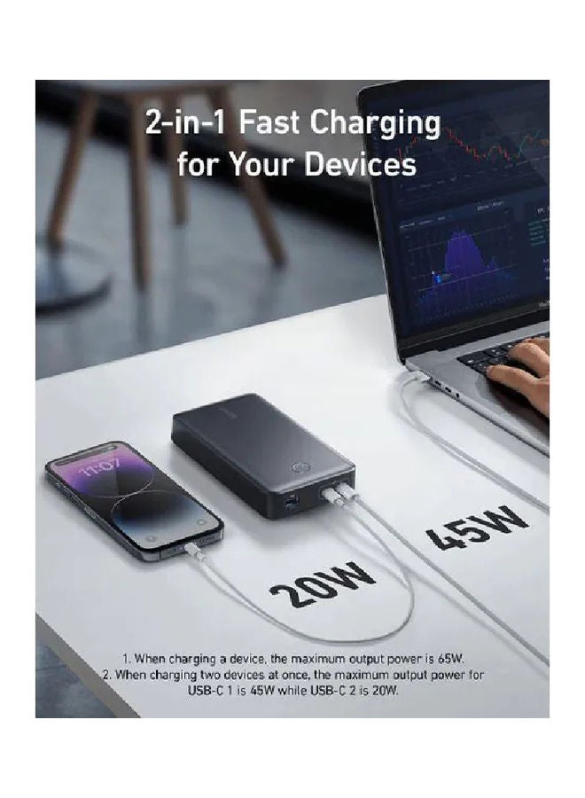 Anker Power Bank, 24,000mAh 65W Portable Charger, 537 Power Bank (PowerCore 24K for Laptop), for Dell XPS, Microsoft Surface, iPad Pro, iPhone 16/15 Series, Macbook, Apple Watch Series 5, and More - Image 2