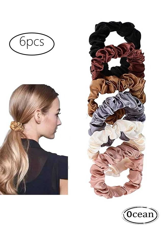 أوشن 6 قطعة كبيرة من الحرير صقيل تجعيد الشعر مجموعة ، سميكة مرنة حزام رقيق الشعر ، ذيل الحصان حامل ، كبير تجعيد الشعر التبعي ، السيدات والفتيات لأغراض خاصة ( متعدد الألوان ) - Image 1