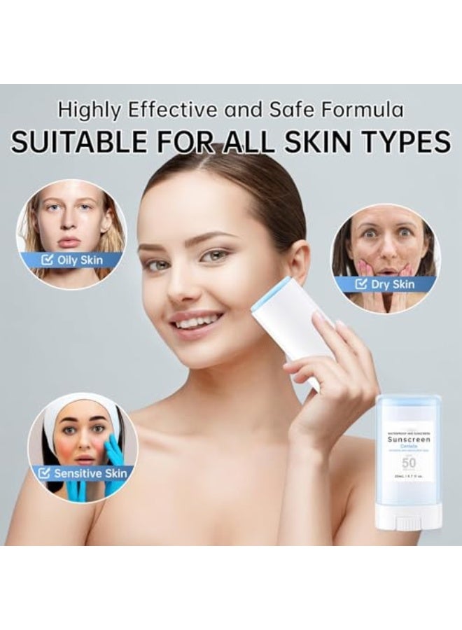 SOUG Clear Sunscreen Stick with Centella Extract, Smoothing Bar SPF50, Invisible Broad-Spectrum Face & Body Sun Protection, Non-Sticky Matte Finish, Lightweight to Absorb, Long-lasting Sun Stick - Image 5
