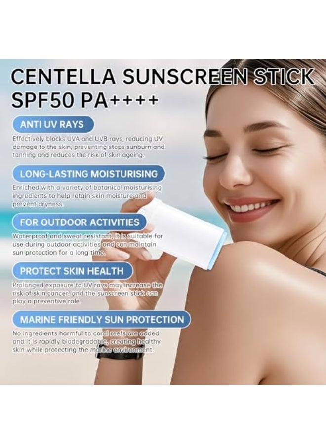 SOUG Clear Sunscreen Stick with Centella Extract, Smoothing Bar SPF50, Invisible Broad-Spectrum Face & Body Sun Protection, Non-Sticky Matte Finish, Lightweight to Absorb, Long-lasting Sun Stick - Image 3