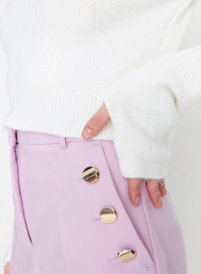 trendyol Ecru Crop Soft Textured Knitwear Sweater TWOAW23KZ00730 - Image 4