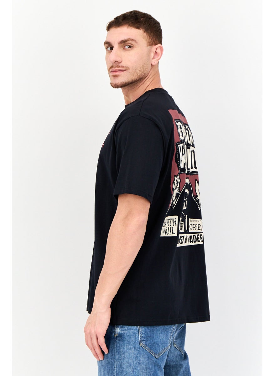 STAR WARS Men Crew Neck Short Sleeve Graphic Print T-Shirt, Black  - Image 2